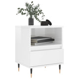 Vidaxl nachtkastjes 2 st 40x35x50 cm bewerkt hout hoogglans wit