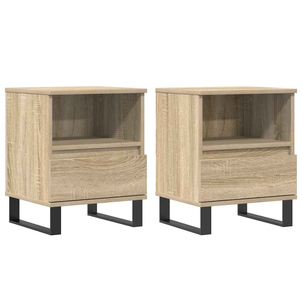 Vidaxl nachtkastjes 2 st 40x35x50 cm sonoma eikenkleurig