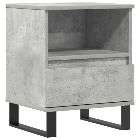 Vidaxl nachtkastje 40x35x50 cm bewerkt hout betongrijs