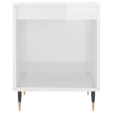 Vidaxl nachtkastje 40x35x50 cm bewerkt hout hoogglans wit