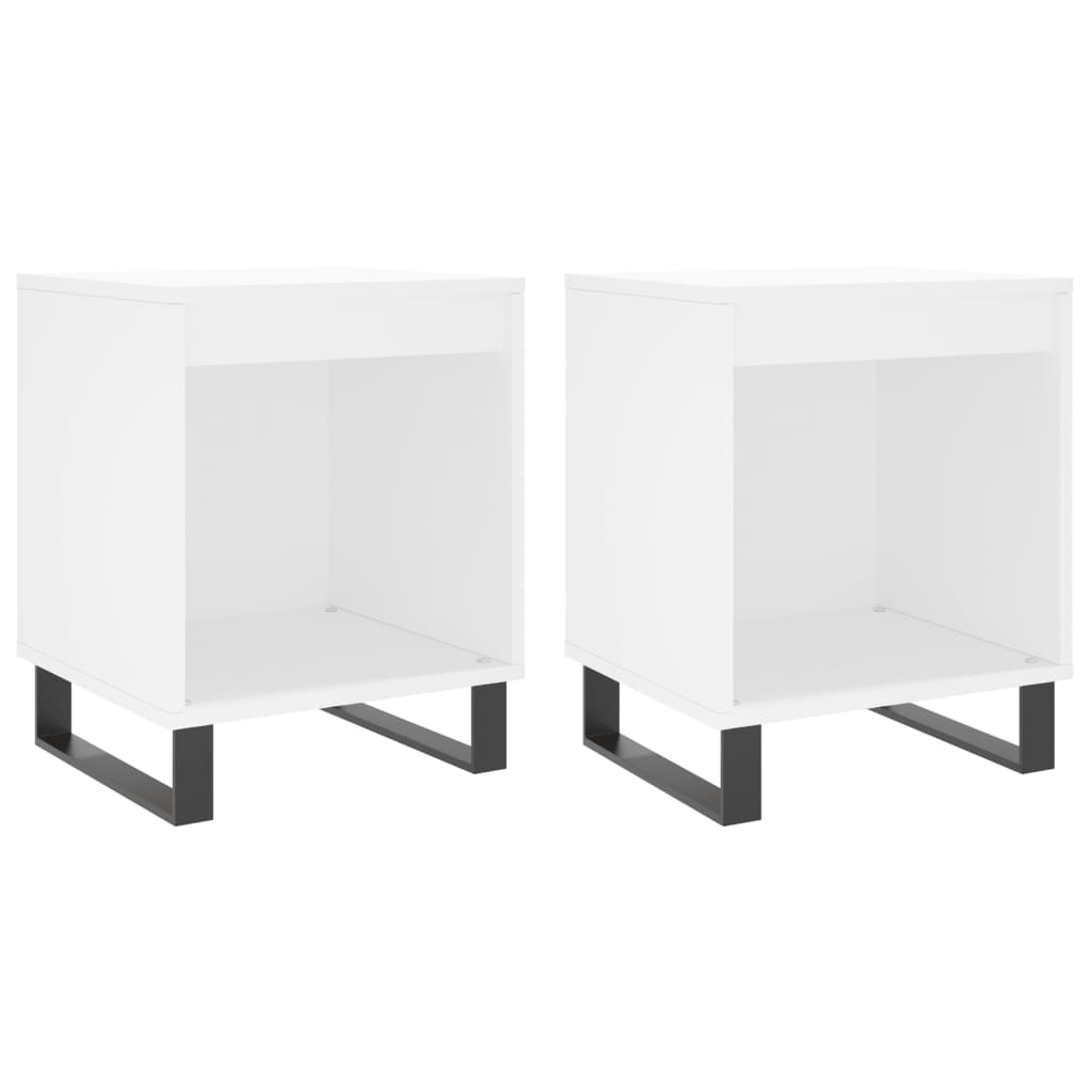 Vidaxl nachtkastjes 2 st 40x35x50 cm bewerkt hout wit