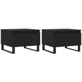 Vidaxl salontafels 2 st 50x46x35 cm bewerkt hout zwart