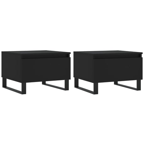 Vidaxl salontafels 2 st 50x46x35 cm bewerkt hout zwart