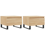 Vidaxl salontafels 2 st 50x46x35 cm bewerkt hout sonoma eikenkleurig
