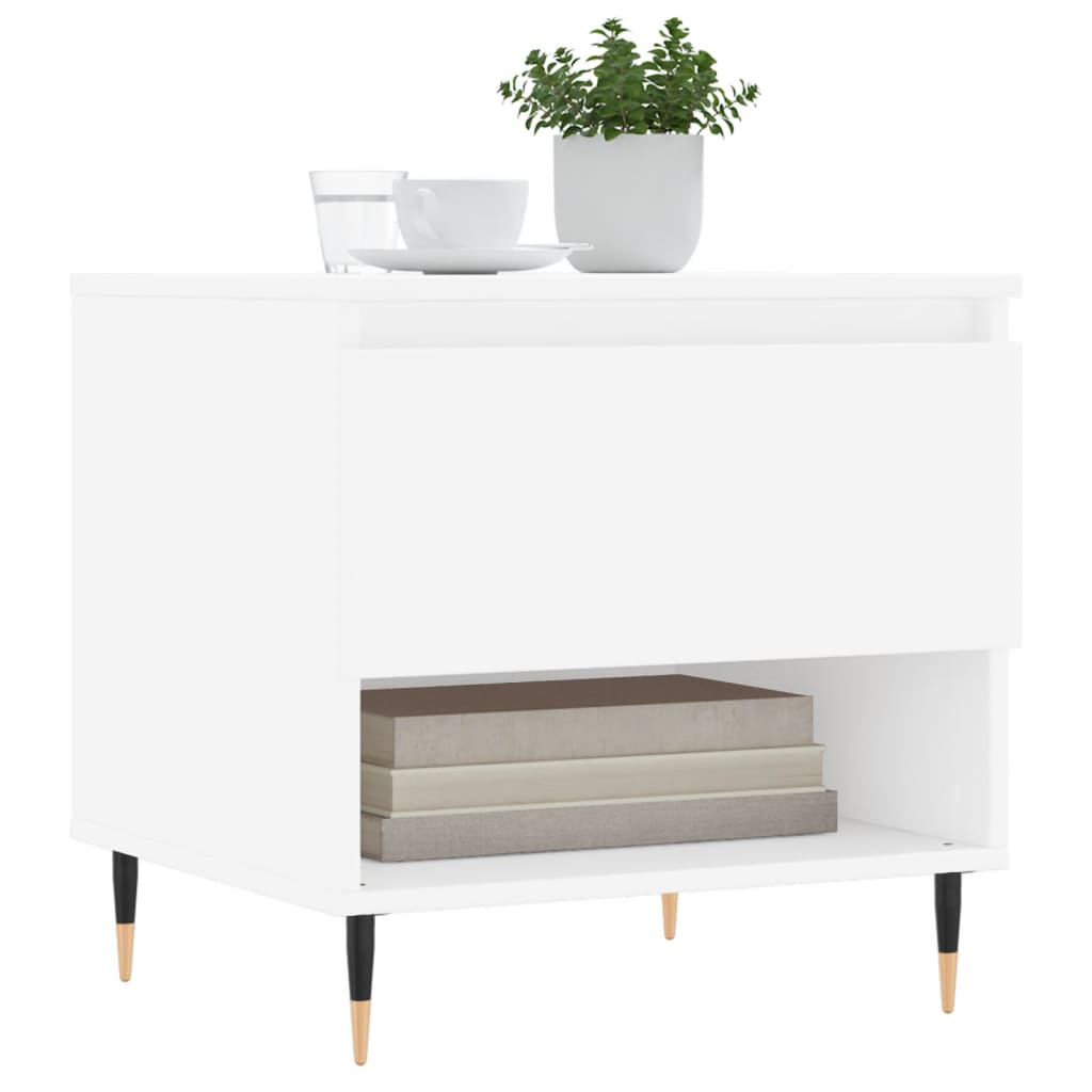 Vidaxl salontafel 50x46x50 cm bewerkt hout wit