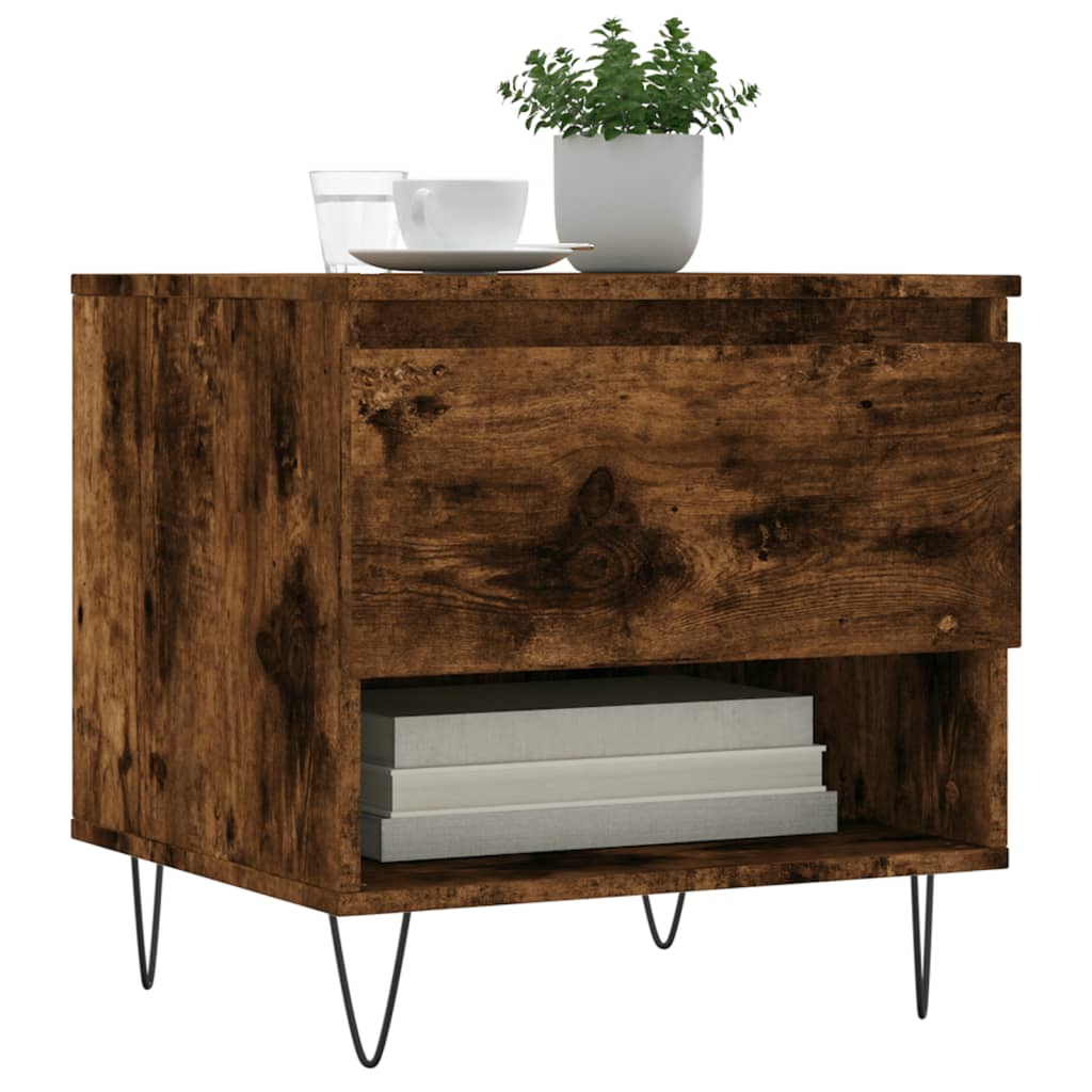 Vidaxl salontafels 2 st 50x46x50 cm bewerkt hout gerookt eikenkleurig