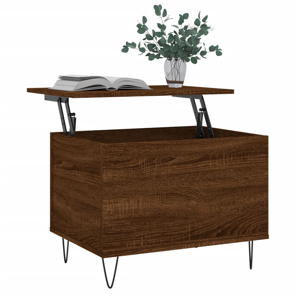 Vidaxl salontafel 60x44,5x45 cm bewerkt hout bruin eikenkleur