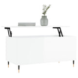 Vidaxl salontafel 90x44,5x45 cm bewerkt hout hoogglans wit
