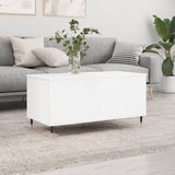 Vidaxl salontafel 90x44,5x45 cm bewerkt hout hoogglans wit