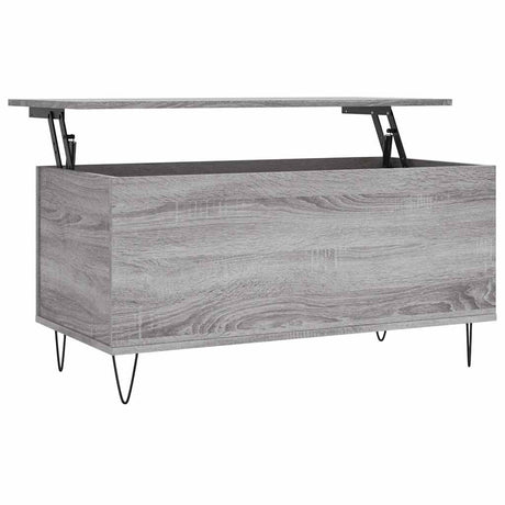 Vidaxl salontafel 90x44,5x45 cm bewerkt hout grijs sonoma eikenkleurig