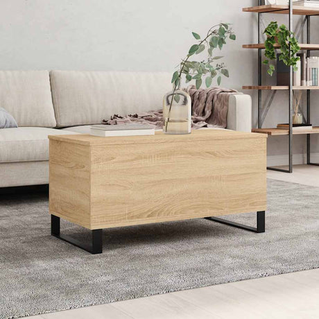 Vidaxl salontafel 90x44,5x45 cm bewerkt hout sonoma eikenkleurig
