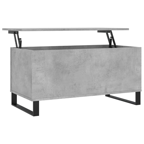 Vidaxl salontafel 90x44,5x45 cm bewerkt hout betongrijs