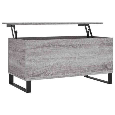 Vidaxl salontafel 90x44,5x45 cm bewerkt hout grijs sonoma eikenkleurig