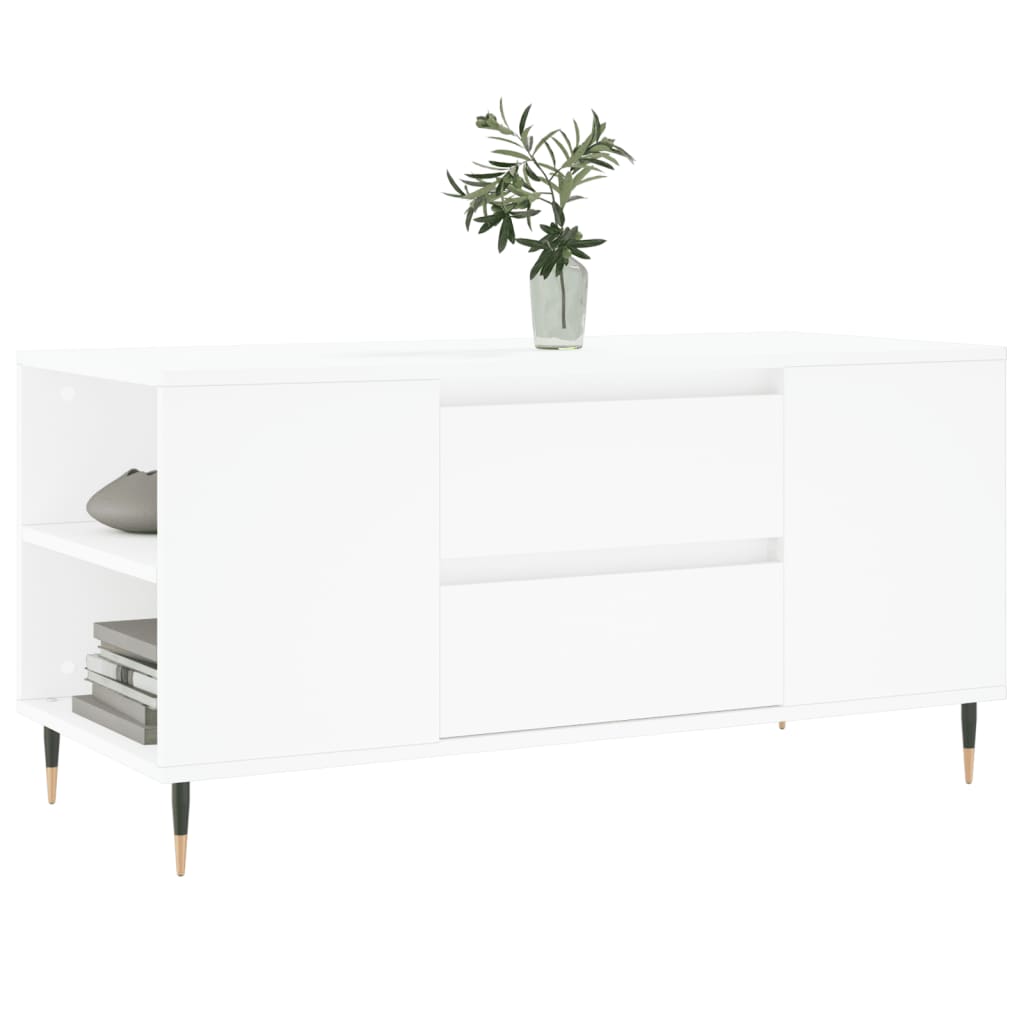 Vidaxl salontafel 102x44,5x50 cm bewerkt hout wit