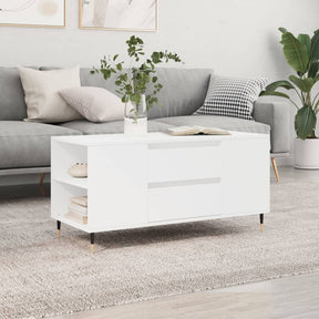 Vidaxl salontafel 102x44,5x50 cm bewerkt hout wit