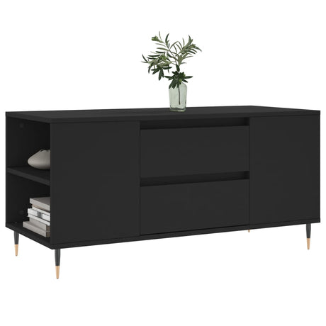 Vidaxl salontafel 102x44,5x50 cm bewerkt hout zwart