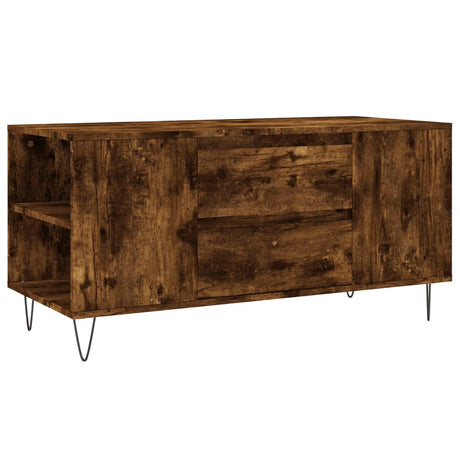 Vidaxl salontafel 102x44,5x50 cm bewerkt hout gerookt eikenkleurig
