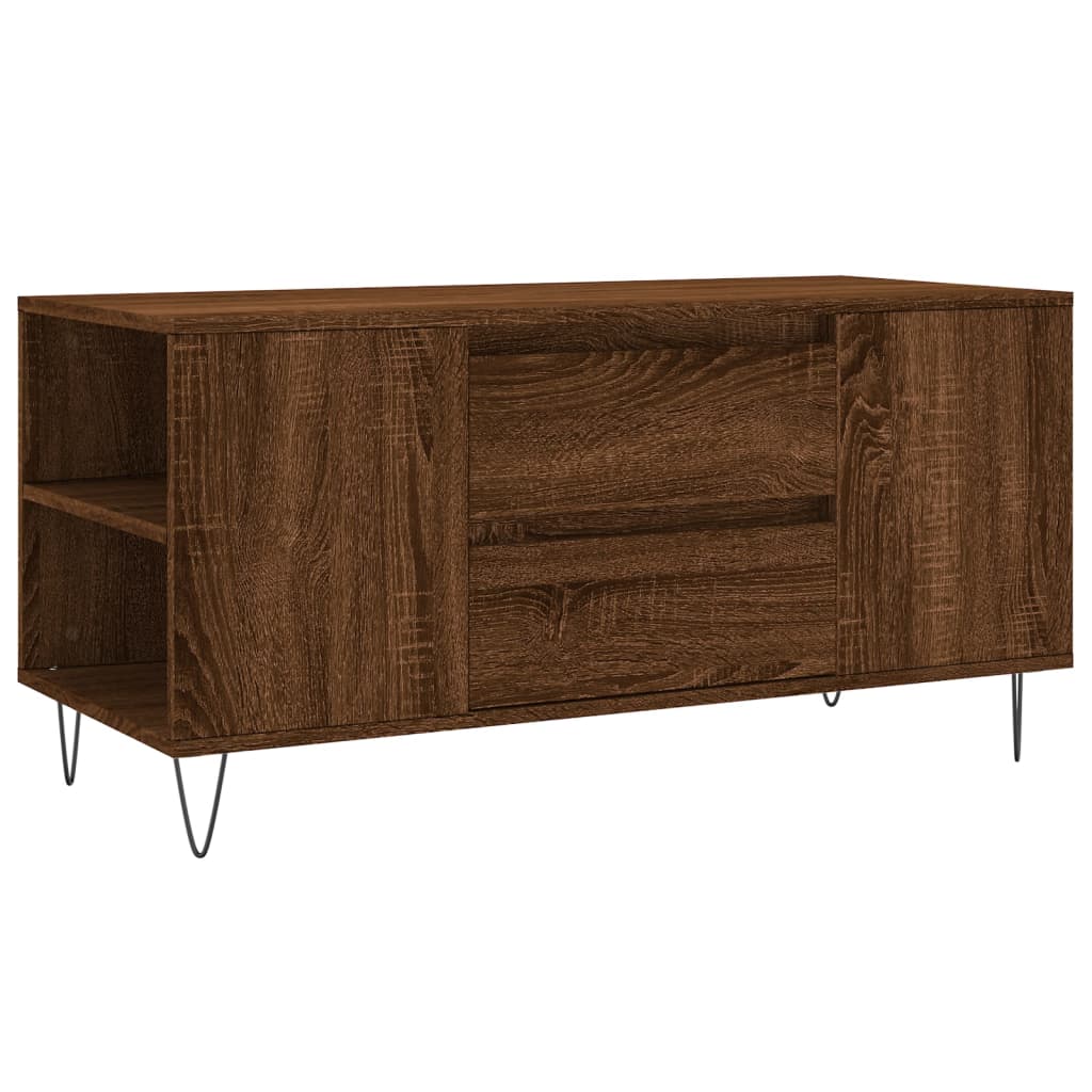 Vidaxl salontafel 102x44,5x50 cm bewerkt hout bruin eikenkleur