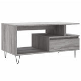 Vidaxl salontafel 90x49x45 cm bewerkt hout grijs sonoma