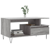 Vidaxl salontafel 90x49x45 cm bewerkt hout grijs sonoma