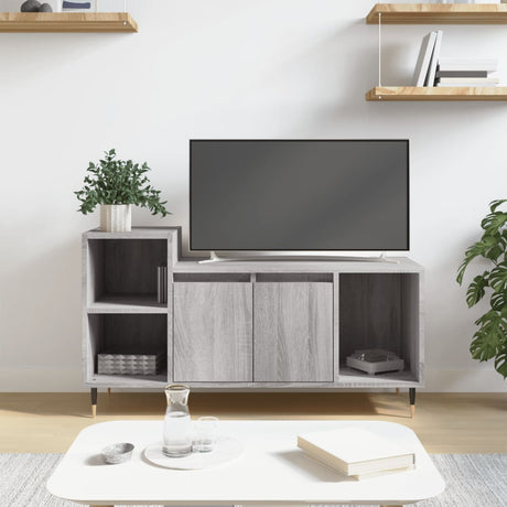 Vidaxl tv-meubel 100x35x55 cm bewerkt hout grijs sonoma eikenkleurig