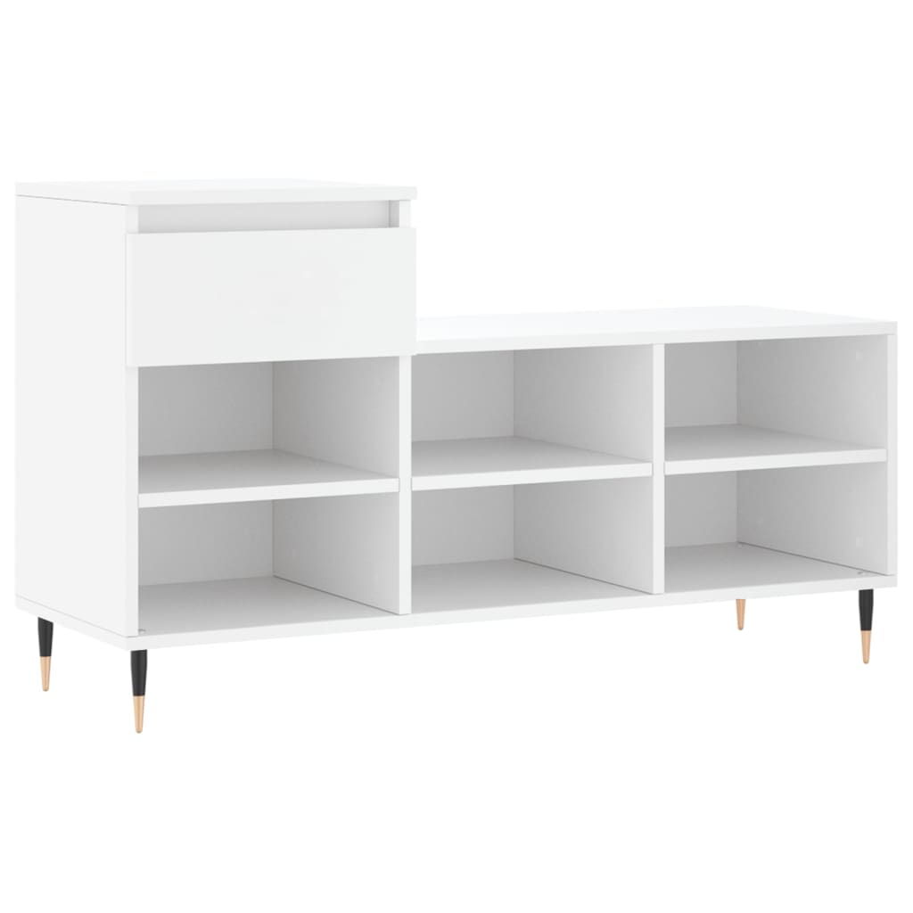 Vidaxl Cabinet da scarpe 102x36x60 cm Bianco in legno