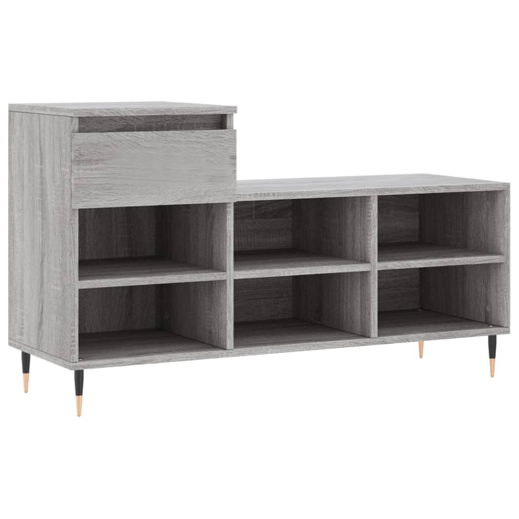 Vidaxl Shoe Cabinet 102x36x60 cm Property Wood Sonoma Gray