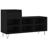 VidaXL Shoe cabinet 102x36x60 cm Properted Wood Black