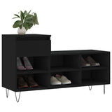 Vidaxl Schuhschrank 102x36x60 cm propertiertes Holzschwarz