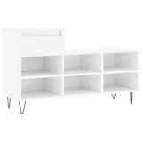 Vidaxl Shoe Cabinet 102x36x60 cm Forarbejdet træ Højglans hvid