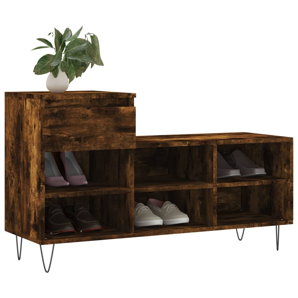 Vidaxl Cabinet da scarpe 102x36x60 cm Colore in legno di legno