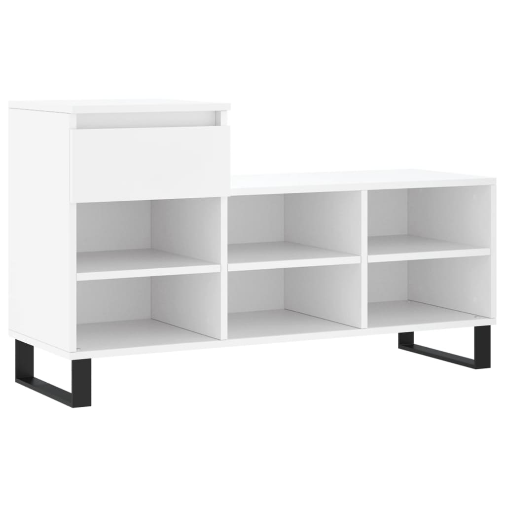 Vidaxl skoskap 102x36x60 cm eiendommer hvit hvit