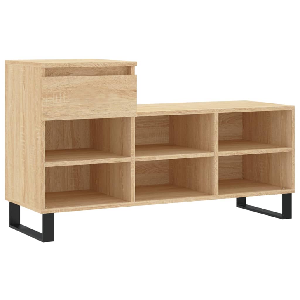 VIDAXL -Schuhschrank 102x36x60 cm propertiertes Holz Sonoma Eiche gefärbt