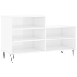 Vidaxl Cabinet da scarpe 102x36x60 cm Bianco lucido in legno trasformato