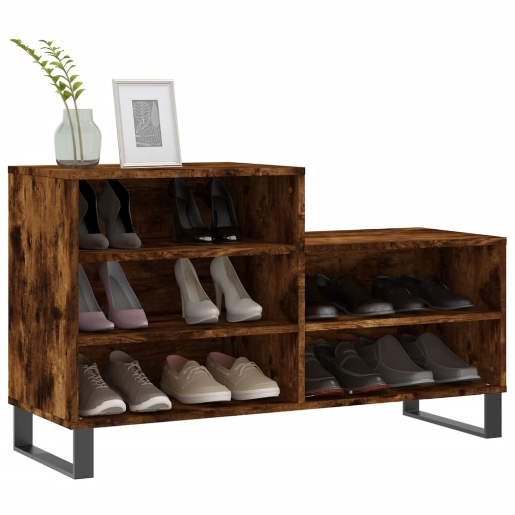 VIDAXL -Schuhschrank 102x36x60 cm propertiertes Holzgeräuchchen -Eiche gefärbt