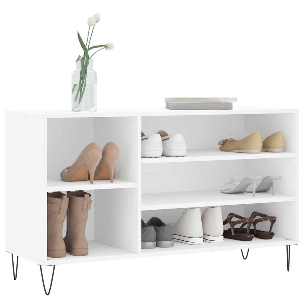 Vidaxl Shoe Cabinet 102x36x60 cm Property Wood White