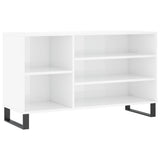 Vidaxl Cabinet da scarpe 102x36x60 cm Bianco lucido in legno trasformato