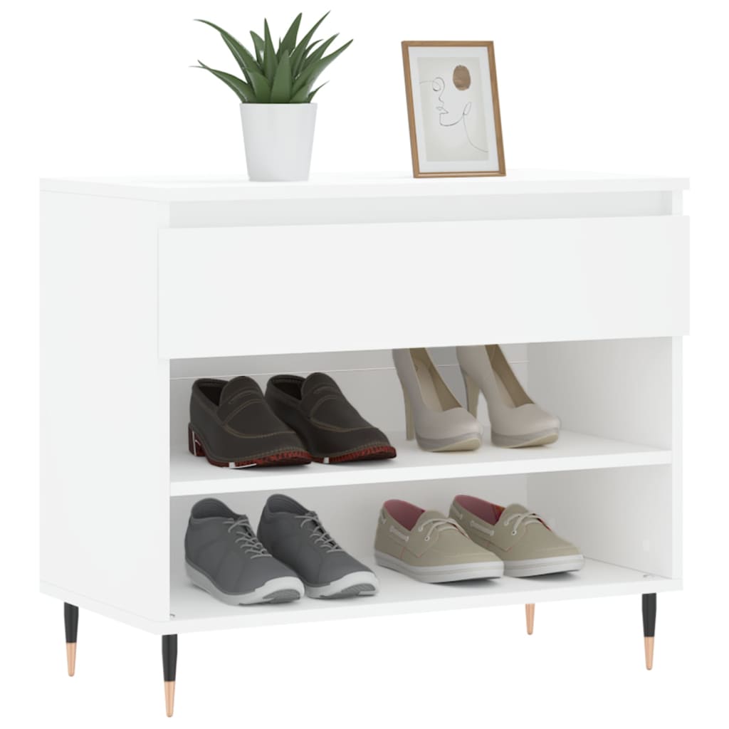 Vidaxl Shoe Cabinet 70x36x60 cm Property Wood White