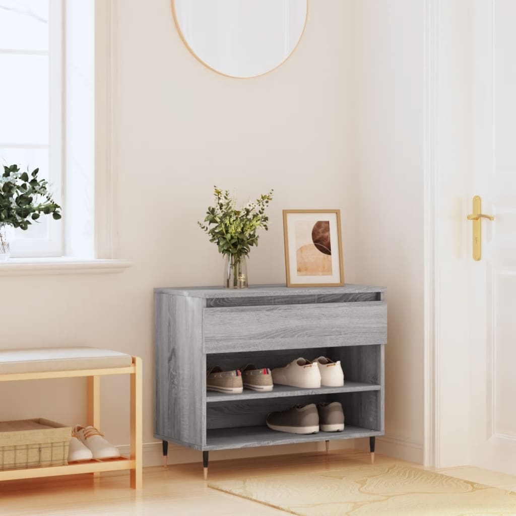 Vidaxl Schong Cabinet 70x36x60 cm Propertéiert Holz Sonoma Grey