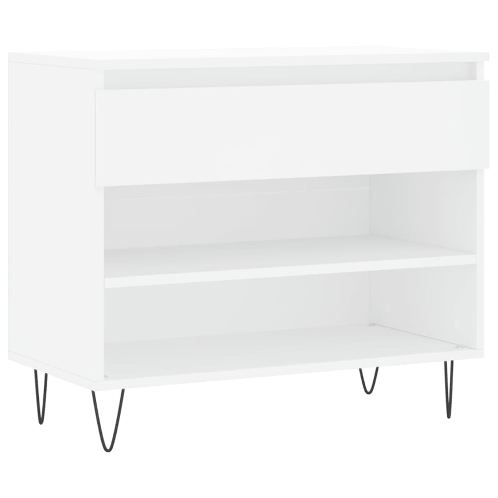 Vidaxl Shoe cabinet 70x36x60 cm Properted Wood White