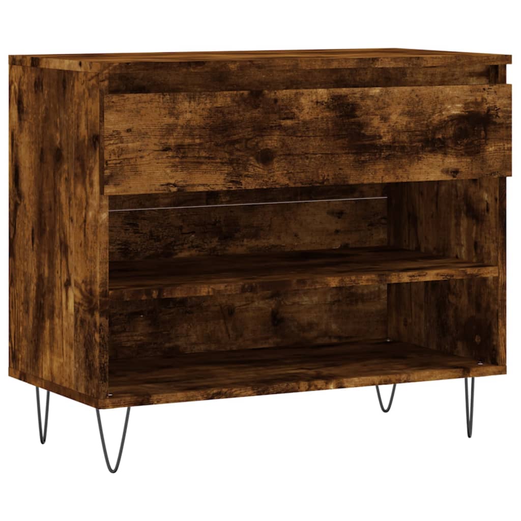 Vidaxl Shoe cabinet 70x36x60 cm Properted Wood Smoked Oak colored