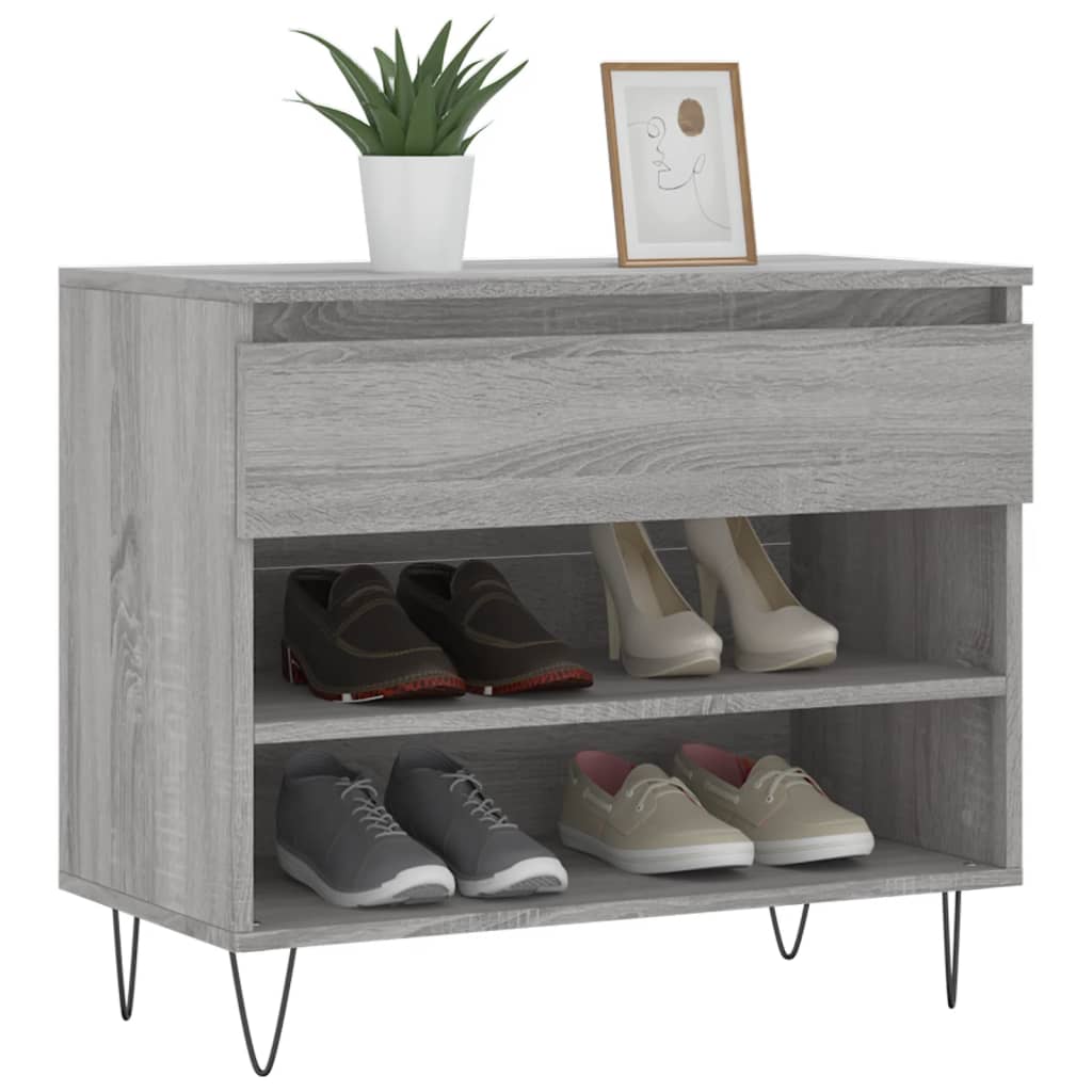 Vidaxl Schong Cabinet 70x36x60 cm Propertéiert Holz Sonoma Grey