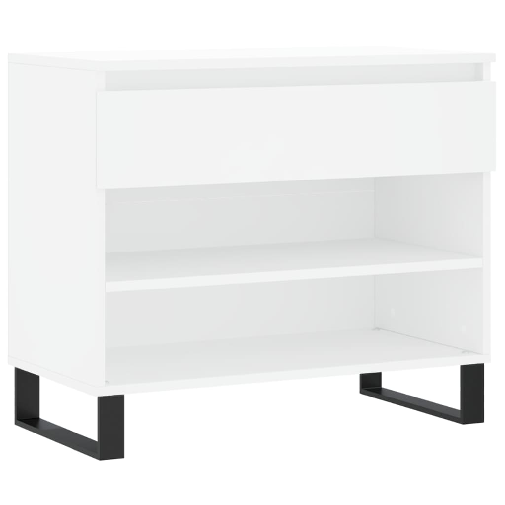 Vidaxl Cabinet da scarpe 70x36x60 cm Bianco in legno