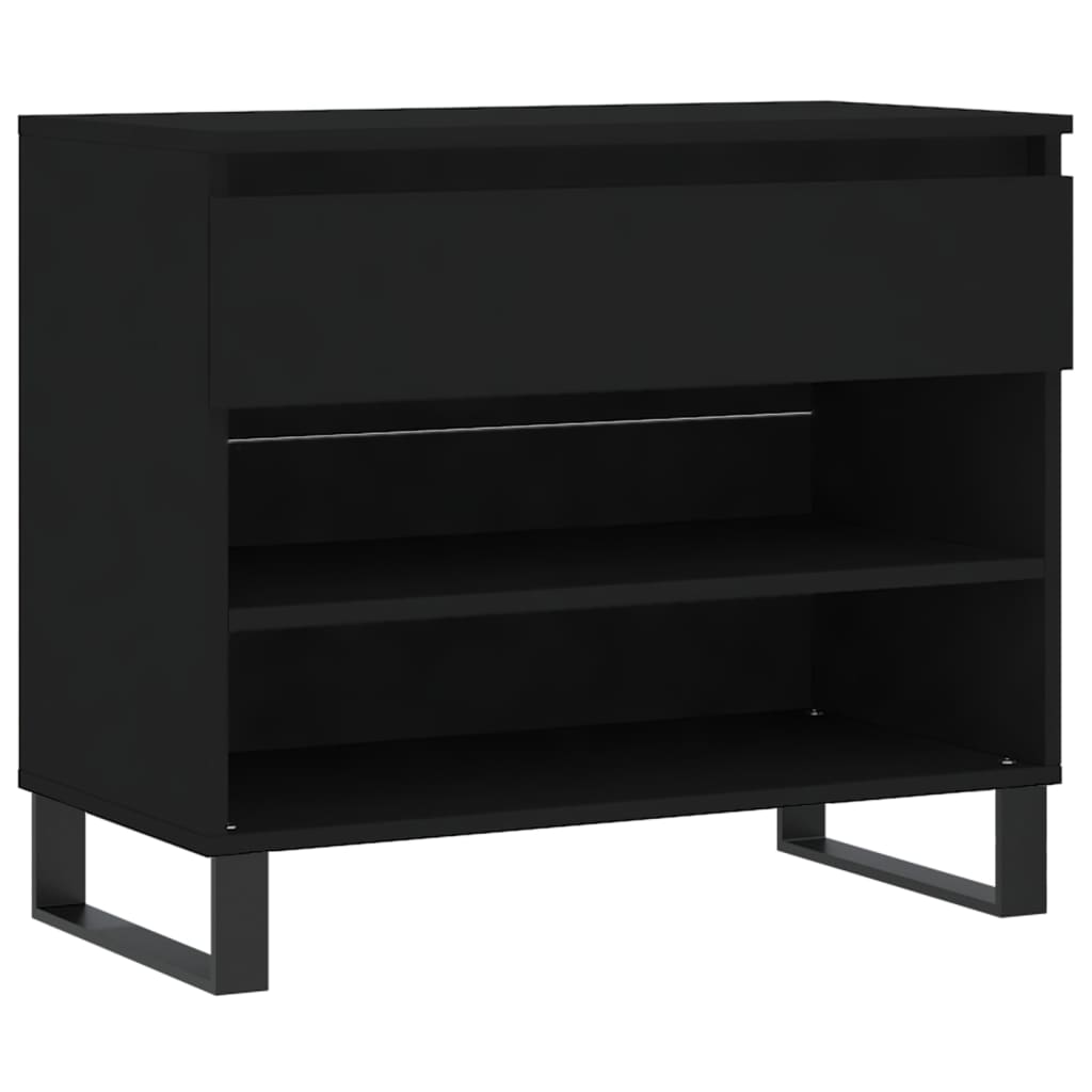 VidaXL Shoe cabinet 70x36x60 cm Properted Wood Black