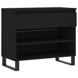 Gabinete de zapatos Vidaxl 70x36x60 cm de madera propiedad de negro