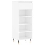 Vidaxl Shoe Cabinet 40x36x105 cm forarbejdet træhvide