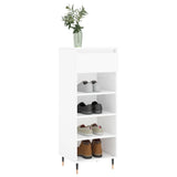 Vidaxl Shoe Cabinet 40x36x105 cm Forarbejdet træ Højglans hvid