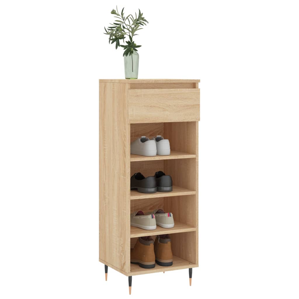 Vidaxl Shoe Cabinet 40x36x105 cm Property Wood Sonoma Oak Farvet