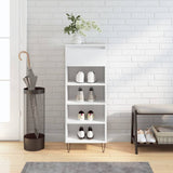 VidaXL Shoe cabinet 40x36x105 cm Processed Wood High Gloss White