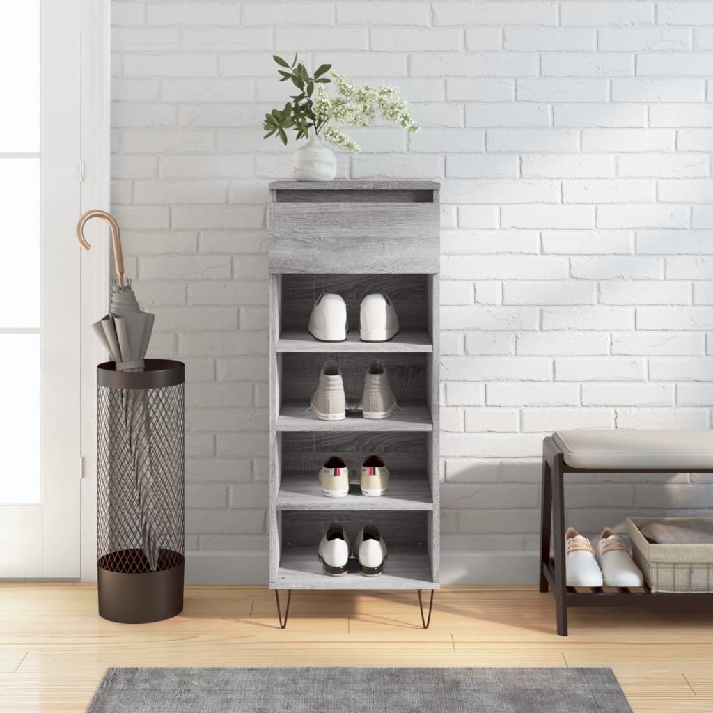 Vidaxl Shoe Cabinet 40x36x105 cm Property Wood Grey Sonoma